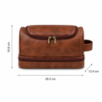 Grand Men’s Travel Toiletry Bag in Premium Leather