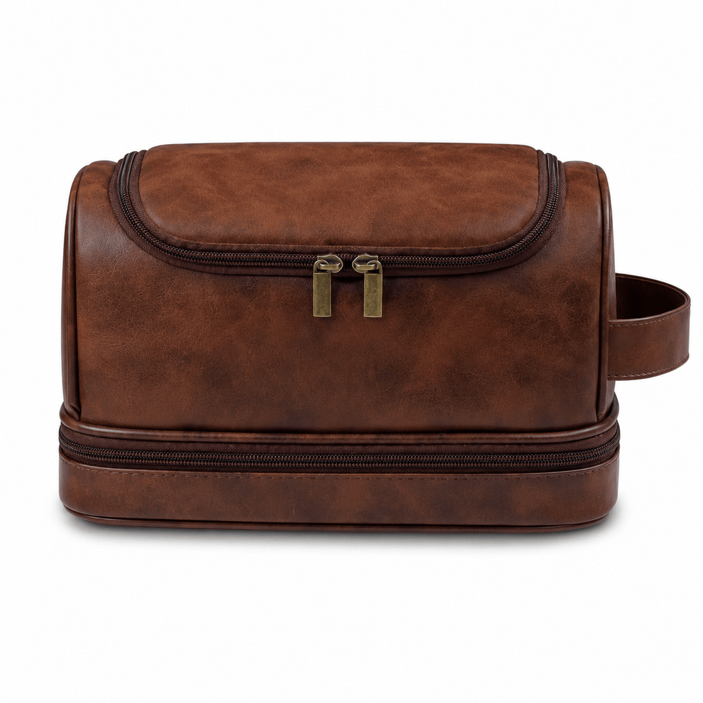 Grand Men’s Travel Toiletry Bag in Premium Leather