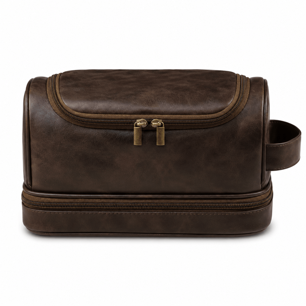 Grand Men’s Travel Toiletry Bag in Premium Leather
